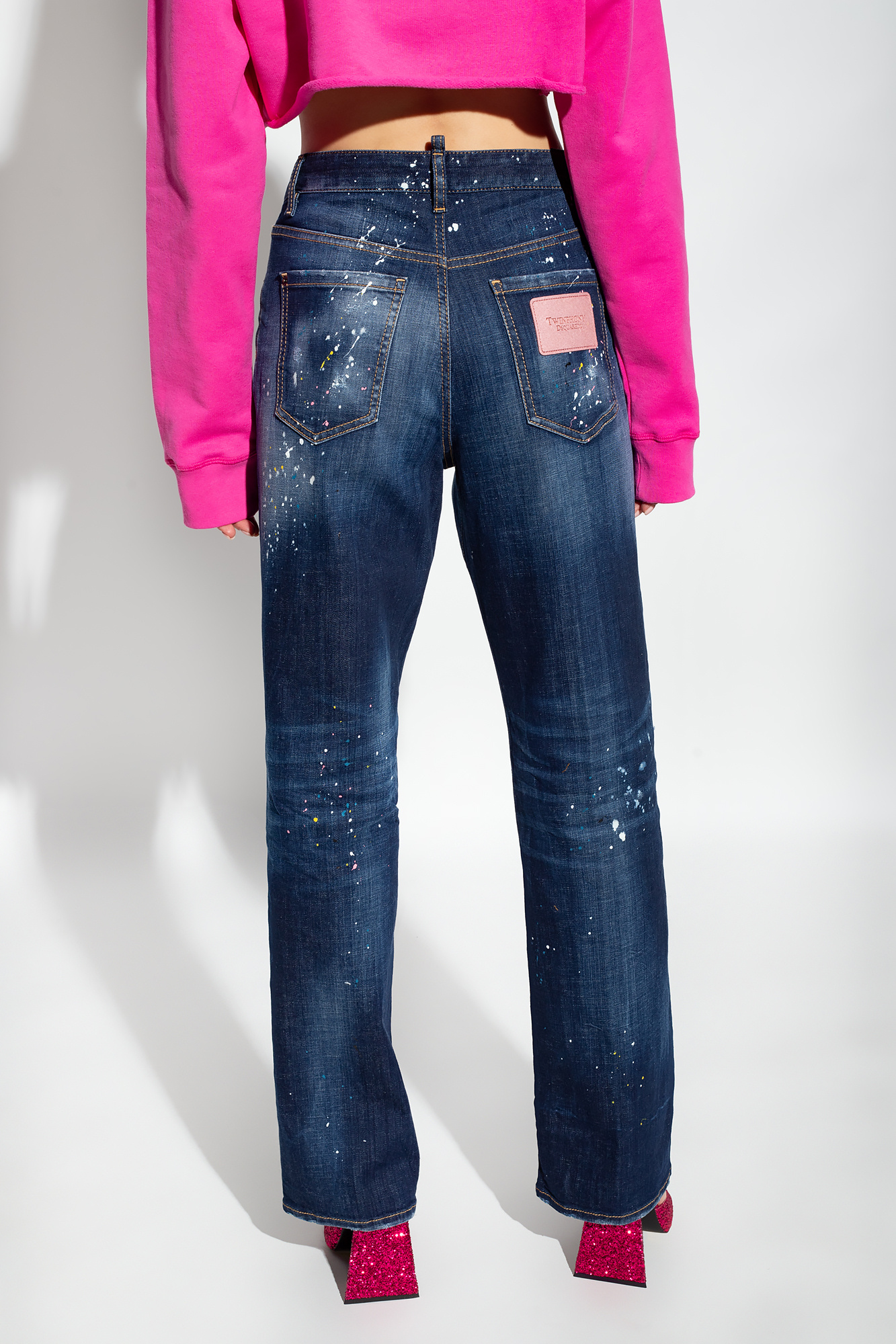 デニム・ジーパン DSQUARED2 Woman Jeans Blue S75LB0813S30805 470 Medium Clean Wash Cool Girl Jeans